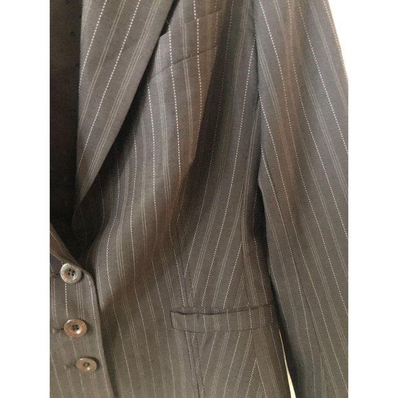 Ted Baker London Wool Brown Stylish Tailored Crop Jacket Size 3 - Picture 3 of 9